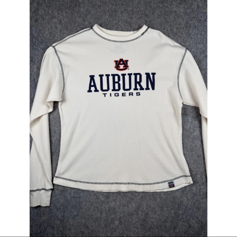 J. America Vintage Auburn‎ Tigers Shirt Men's XL Beige Waffle Knit NFL Football